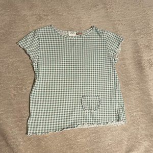 zara gingham tshirt 4-5T